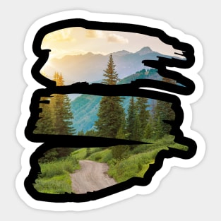 Beautiful landscape Ready for new adventure Wanderlust holidays vacation Sticker